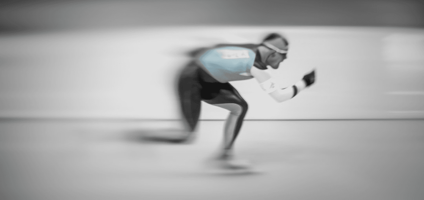 Athletic person in motion